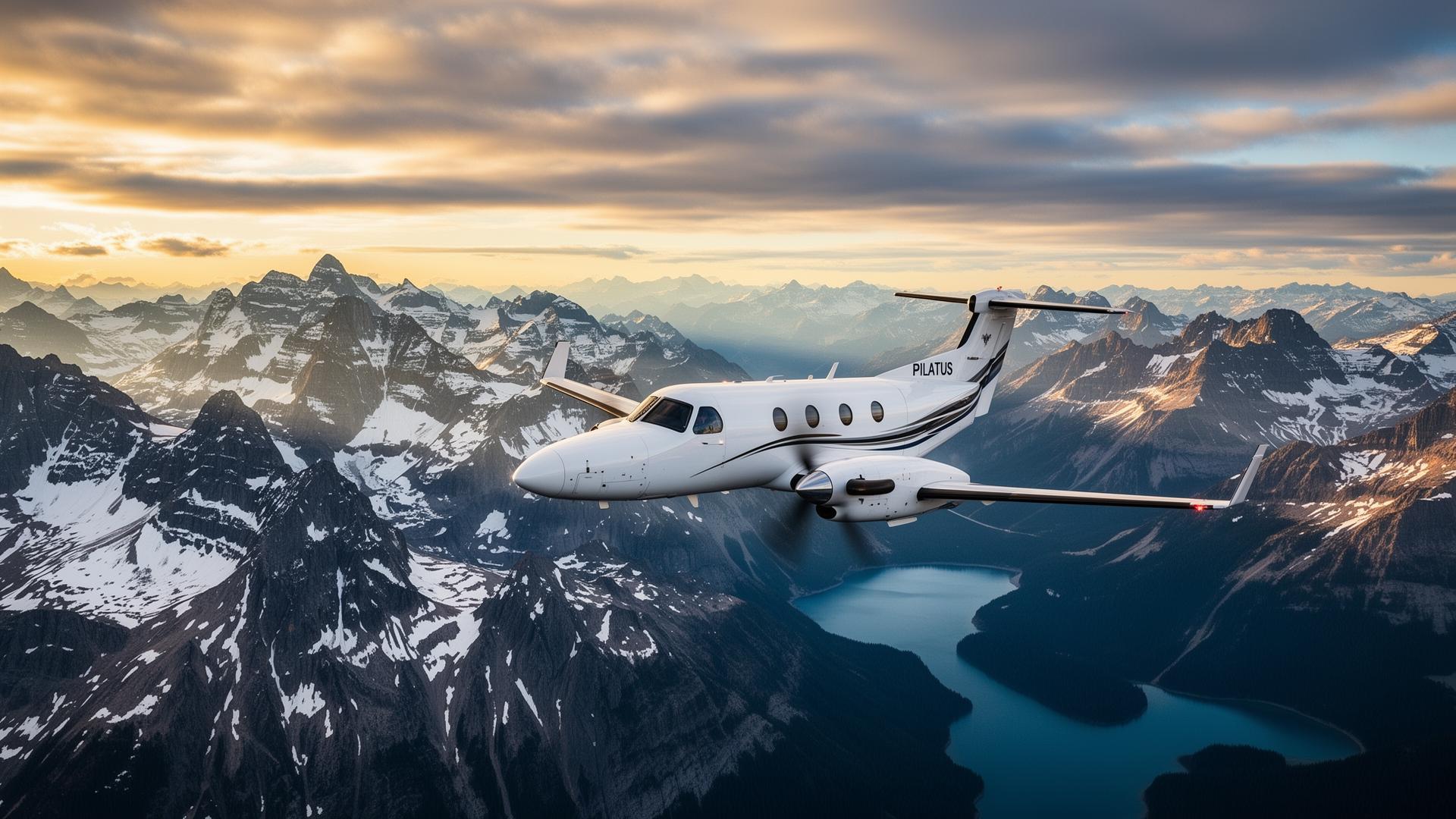Bush plane over Canadian Rockies